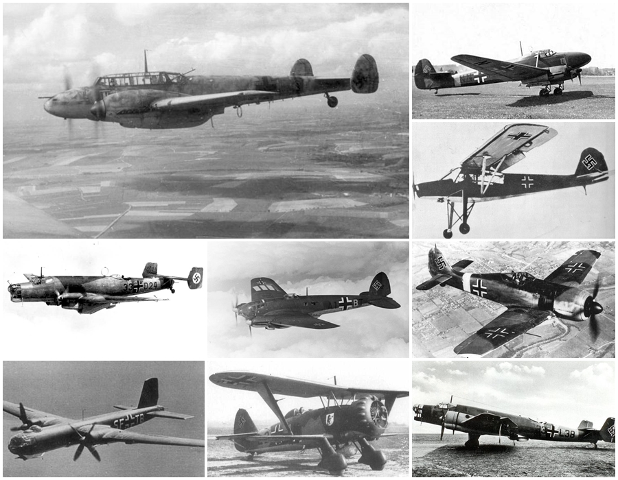Charles Scherf Air to Air Victories April to May 1944: Bf 110, Fw 58, Fi 156, Ju 86P, He 111, Fw 190, He 177, Hs 123 & Ju 86P