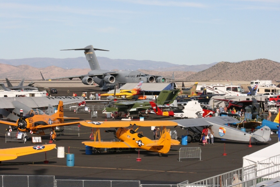Heritage Trophy entrants and static aircraft displays Reno Air Races 2012