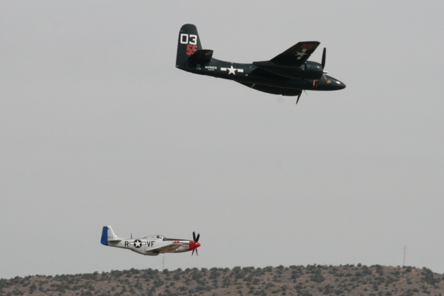P-51 F7F Unlimited Class Reno Air Races 2012