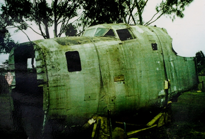The nose section of the B-24 being prepared for shipping to Werribee in 1995 B-24 Liberator Restoration Fund