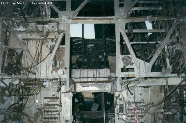 Looking up to the B-24 cockpit in 1996 Werribee