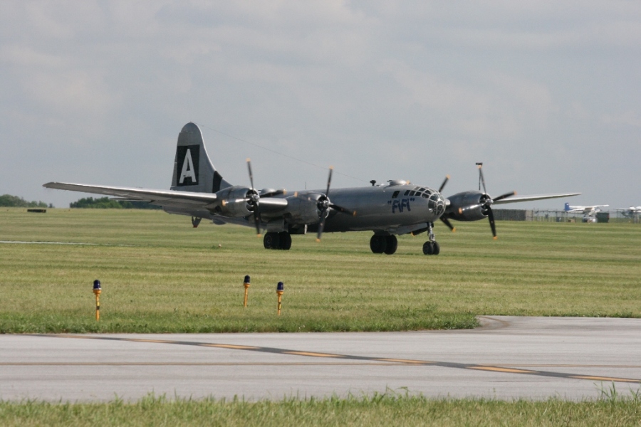 B-29 "Fifi" on takeoff - WW2 Weekend at Reading, PA 2013