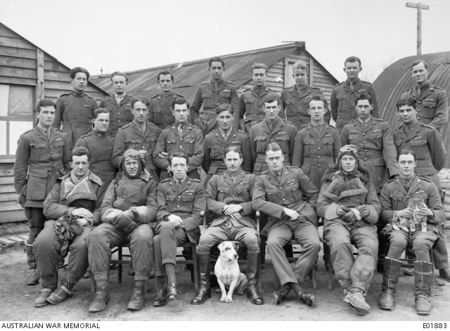 Officers of No 2 Squadron Australian Flying Corps at Savy, France on March 25th, 1918