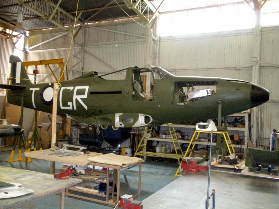 The restoration of a P-39 at Classic Jet Fighters in 2008