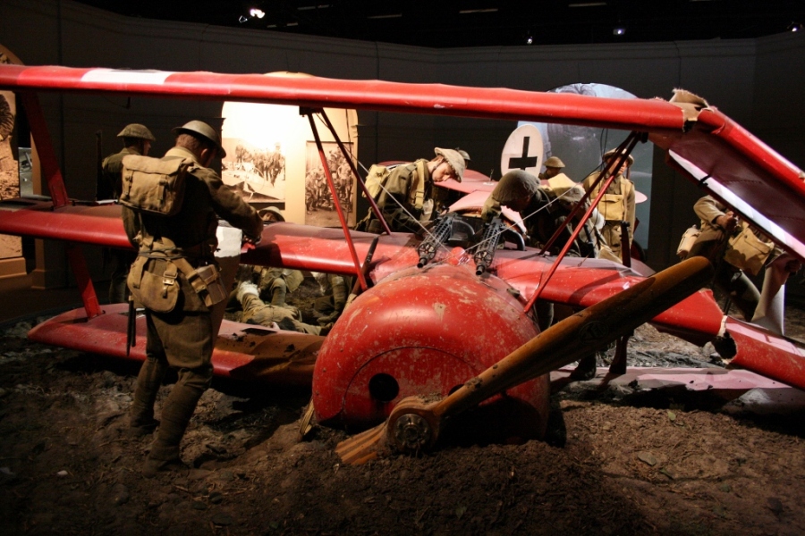 A recreation of the Red Barons crash site in 1918 (taken at the Omaka Aviation Heritage Centre in Blenheim NZ 2009)