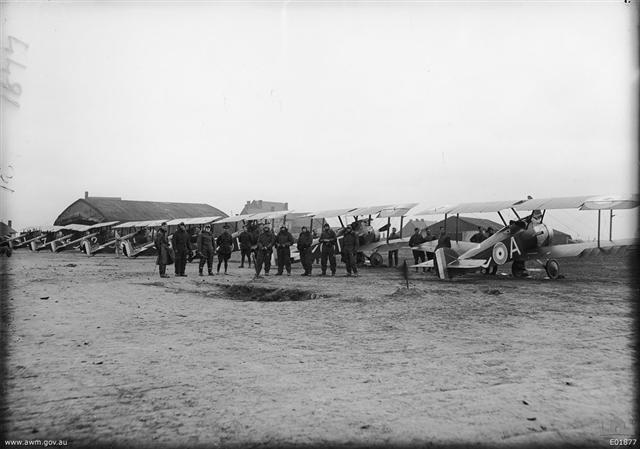 AFC No. 4 Squadron Sopwith Camels in France March 1918 (Photo Source: Australian War Memorial)