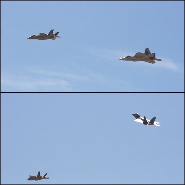 Lockheed-Martin F-22 Raptor and F-35A Lightning II open Air Nation 2014