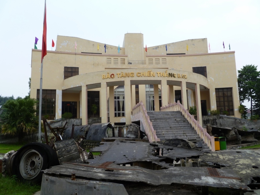 B-52 wreckage in front of the Air Defence Museum in Hanoi