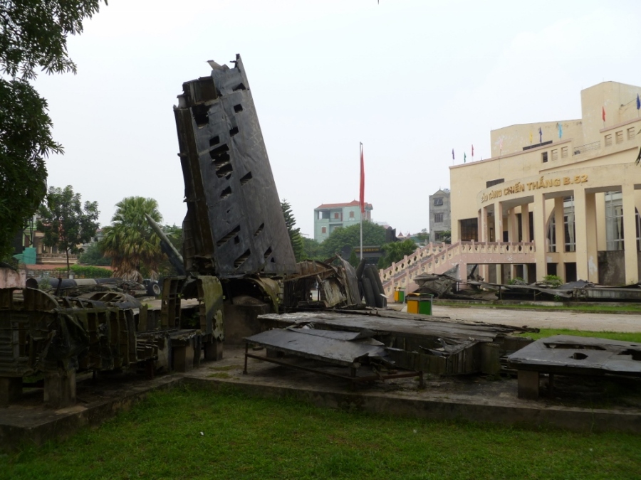 B-52 tail wreckage Air Defence Museum in Hanoi