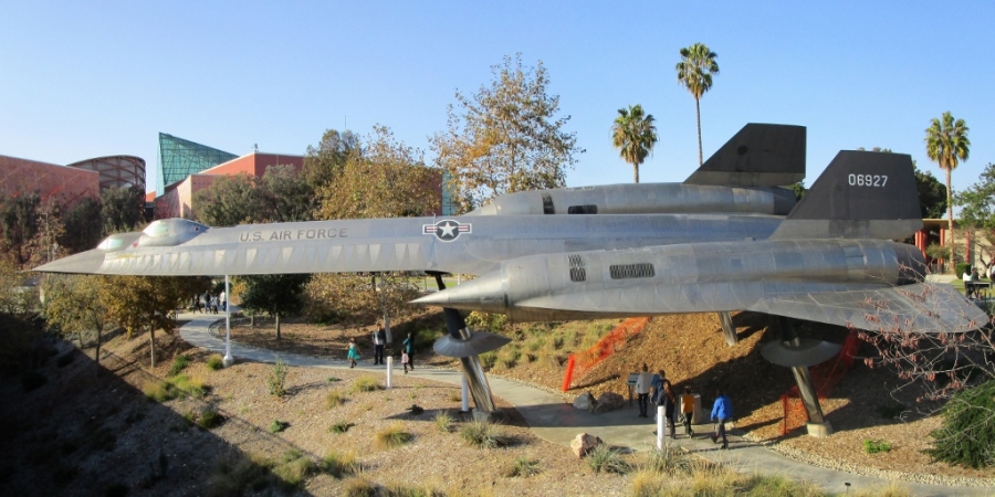 Lockheed A-12 blackbird two-seat trainer dubbed "Titanium Goose" at the California Science Centre
