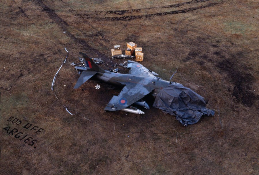downed RAF Harrier Gr.3 on the Falklands 