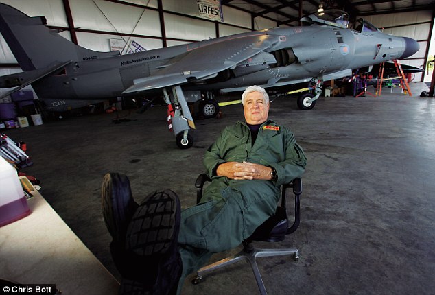 Art Nalls and his flying Sea Harrier