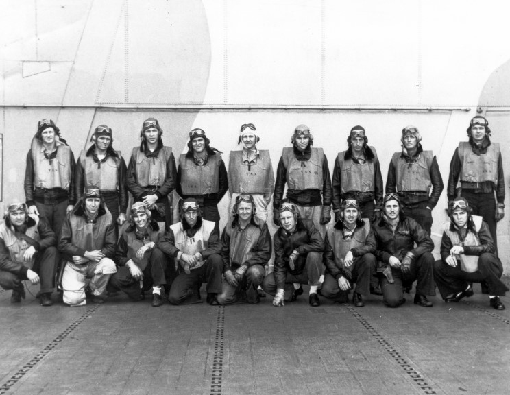 VF-8 crew members aboard USS Hornet CV-8 prior to the Battle of Midway in June 1942