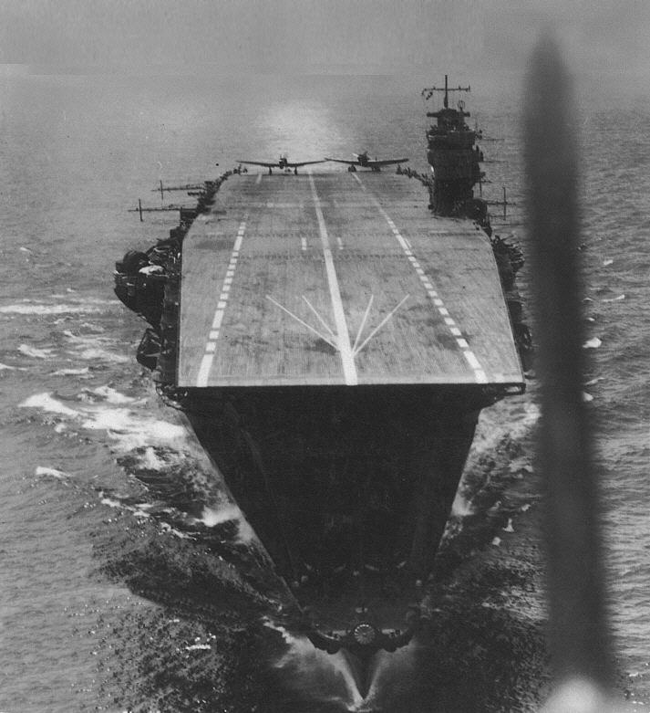 Akagi, the flagship of the Japanese carrier striking force which attacked Pearl Harbor in April 1942