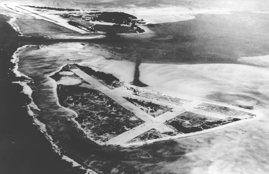 Aerial view of the Midway Islands and Naval Air Station - June 1942 (Photo Source: US Navy)
