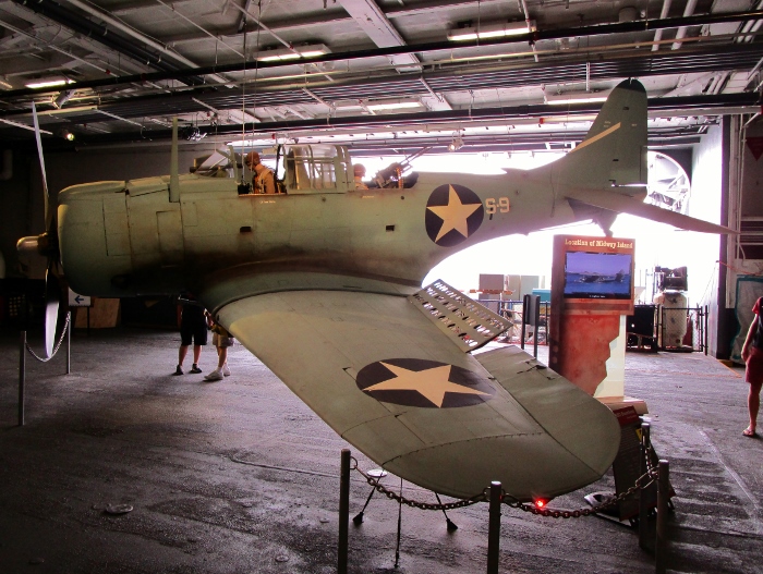 Douglas SBD Dauntless dive bomber - a flying legend of the Battle of Midway 1942