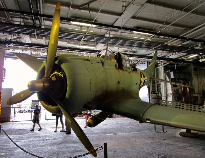 The dive bomber proved lethal to Japanese aircraft carriers during the Battle of Midway in 1942 Douglas Dauntless USS Midway San Diego 