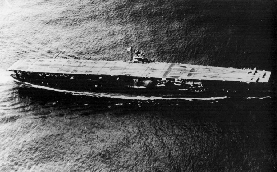 The Japanese aircraft carrier Akagi underway in the Summer of 1941 