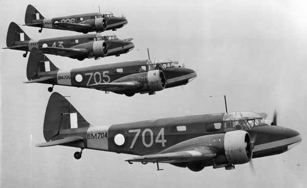 RAAF Airspeed Oxford formation during World War Two 