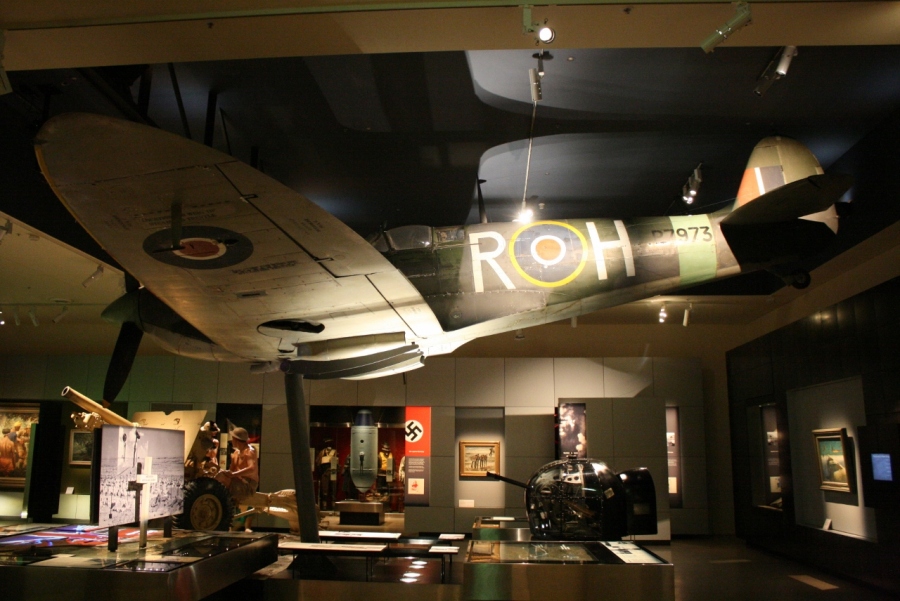 Uniquely the Australian War Memorial Spitfire retains the original World War Two paint scheme
