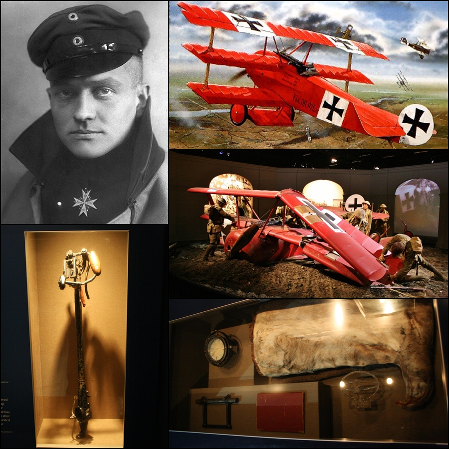 Death of the "Red Baron" - leading German air ace Manfred von Richthofen (the “Red Baron” with 80 air to air victories) AWM Boots control column Fokker DR.I