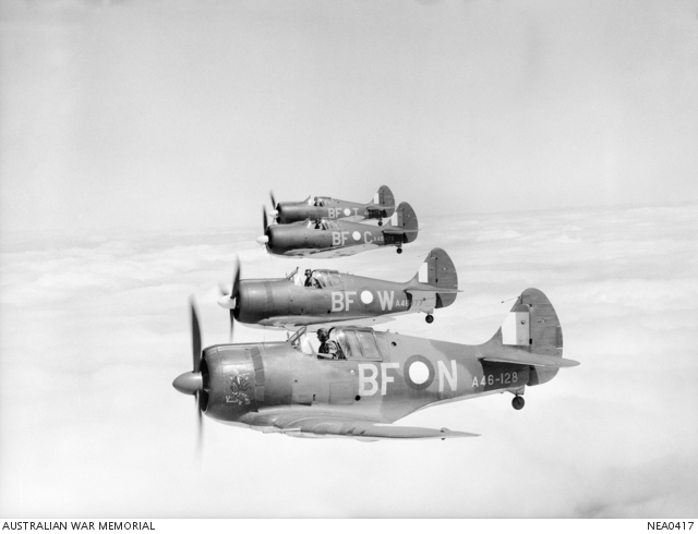 RAAF CAC Boomerangs of No. 5 (Tactical Reconnaissance) Squadron flying from Mareeba, Queensland in March 1944