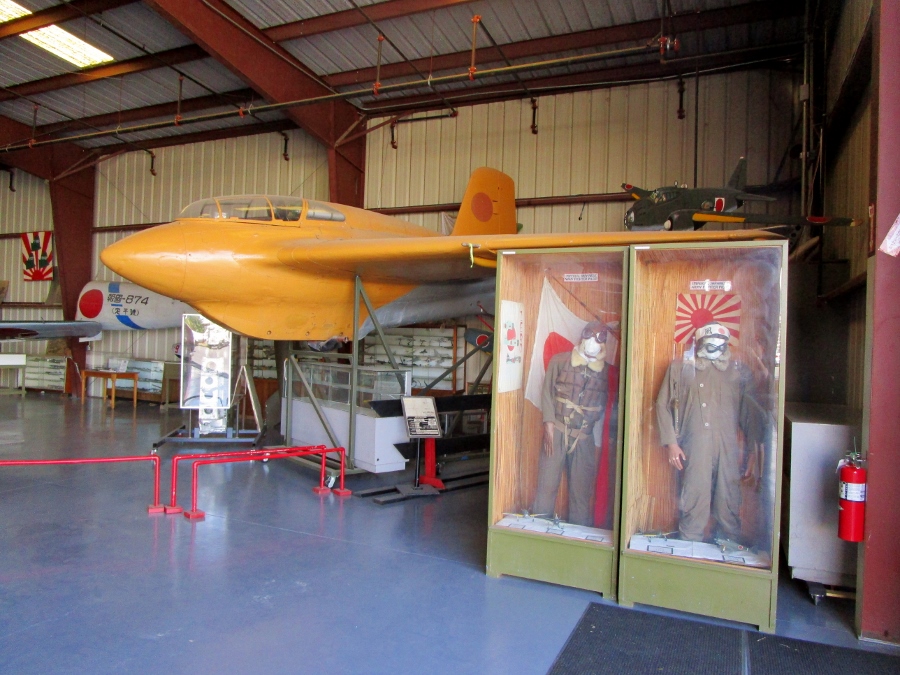 From the Land of the Rising Sun - the only surviving fully original Mitsubishi J8M1 Shusui rocket powered interceptor at the Planes of Fame Museum in Chino, California