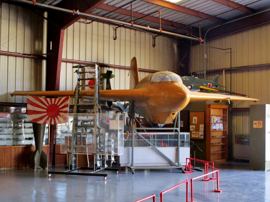 Mitsubishi J8M1 Shusui rocket powered interceptor at the Planes of Fame Museum in Chino, California (photo taken in 2015) 