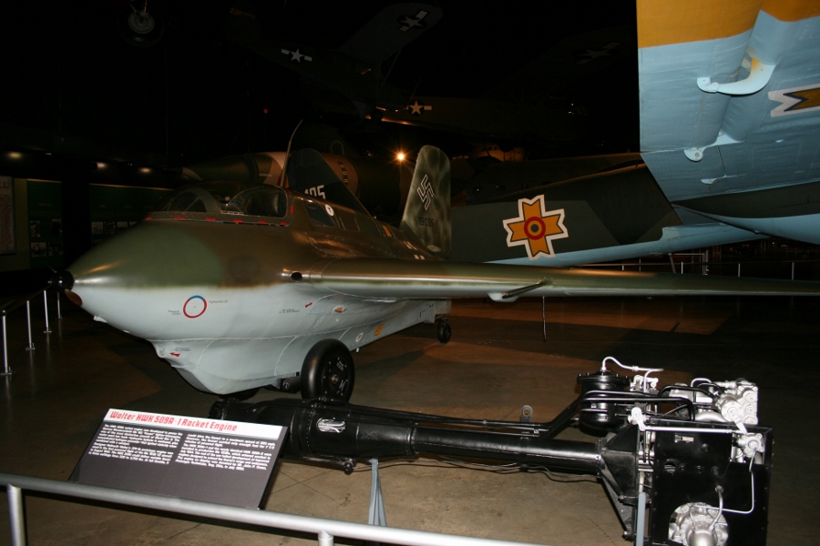 Me-163B Komet (S/N 191095) with a Walter HWK 509A rocket motor at the National Museum of the US Air Force in Dayton, Ohio in 2009