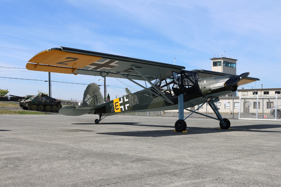 Flying Heritage Collection Fieseler Fi 156 C-2 Storch and Hetzer tank destroyer