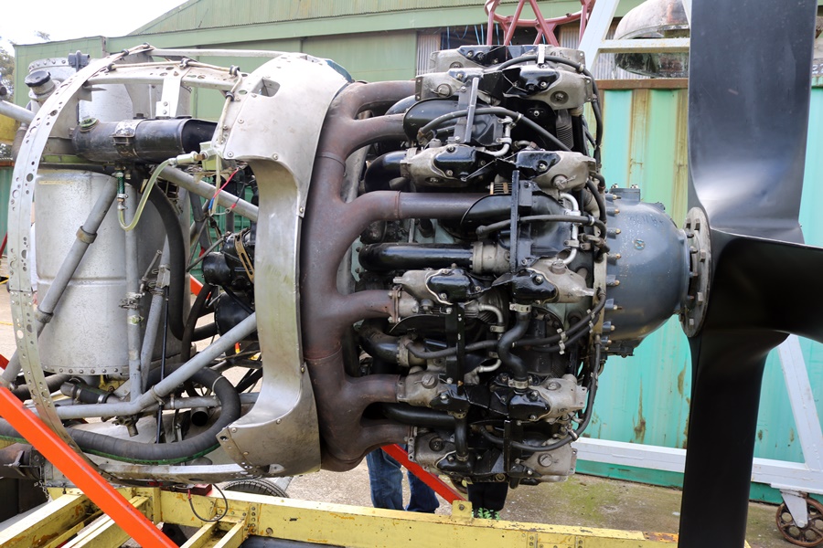 Firing up the 1,200 HP Pratt & Whitney Twin Wasp R1830-65 radial engine of the B-24 Werribee Liberator Australia