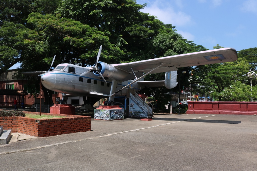The first type of aircraft operated by the Royal Malaysian Air Force was the Scottish Aviation Twin Pioneer CC Mk.1 Series 3 STOL transport - Transport Square, Malacca Malaysia