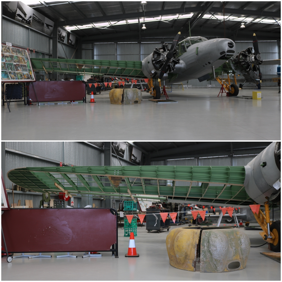 Detailed starboard wing framework reconstruction - Avro Anson Mk.I (W2364) restoration - Nhill Aviation Heritage Centre 