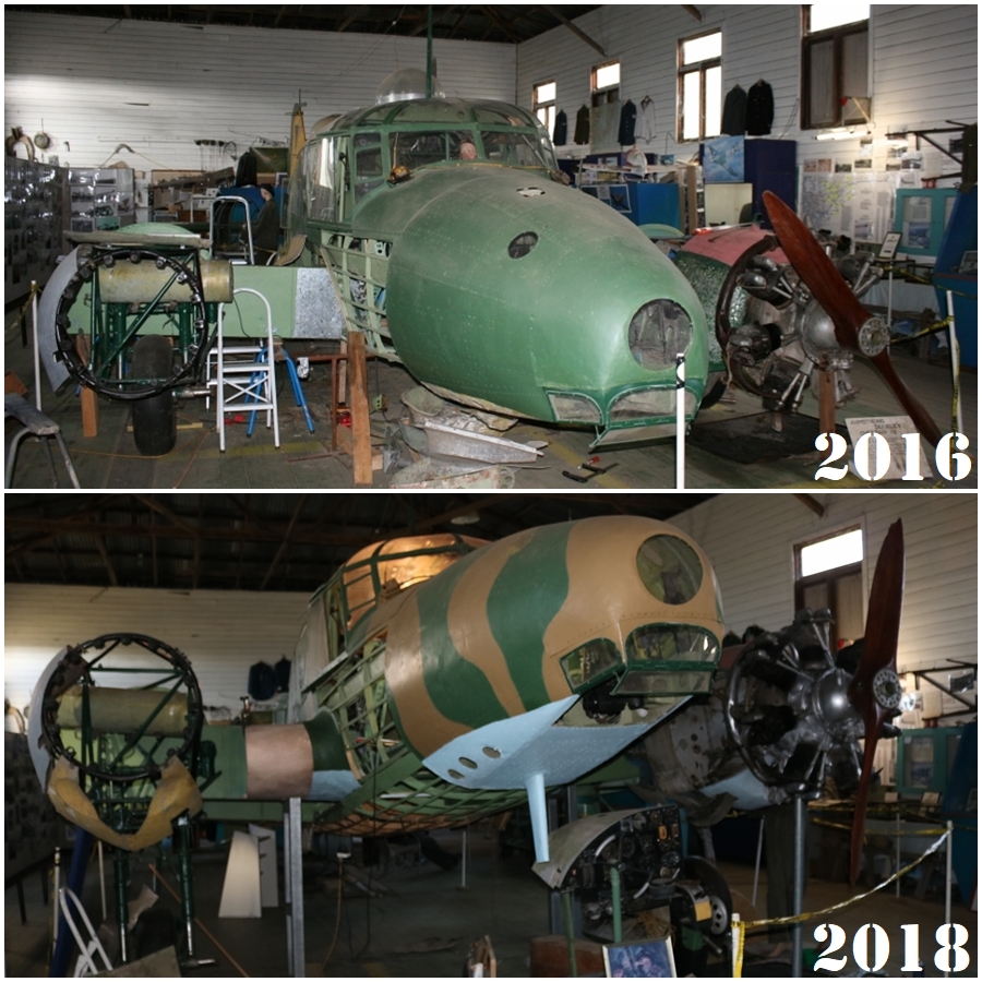 RAAF Avro Anson Mk.I twin engine training aircraft restoration project at the Friends of the Avro Anson Museum in Ballarat, Victoria
