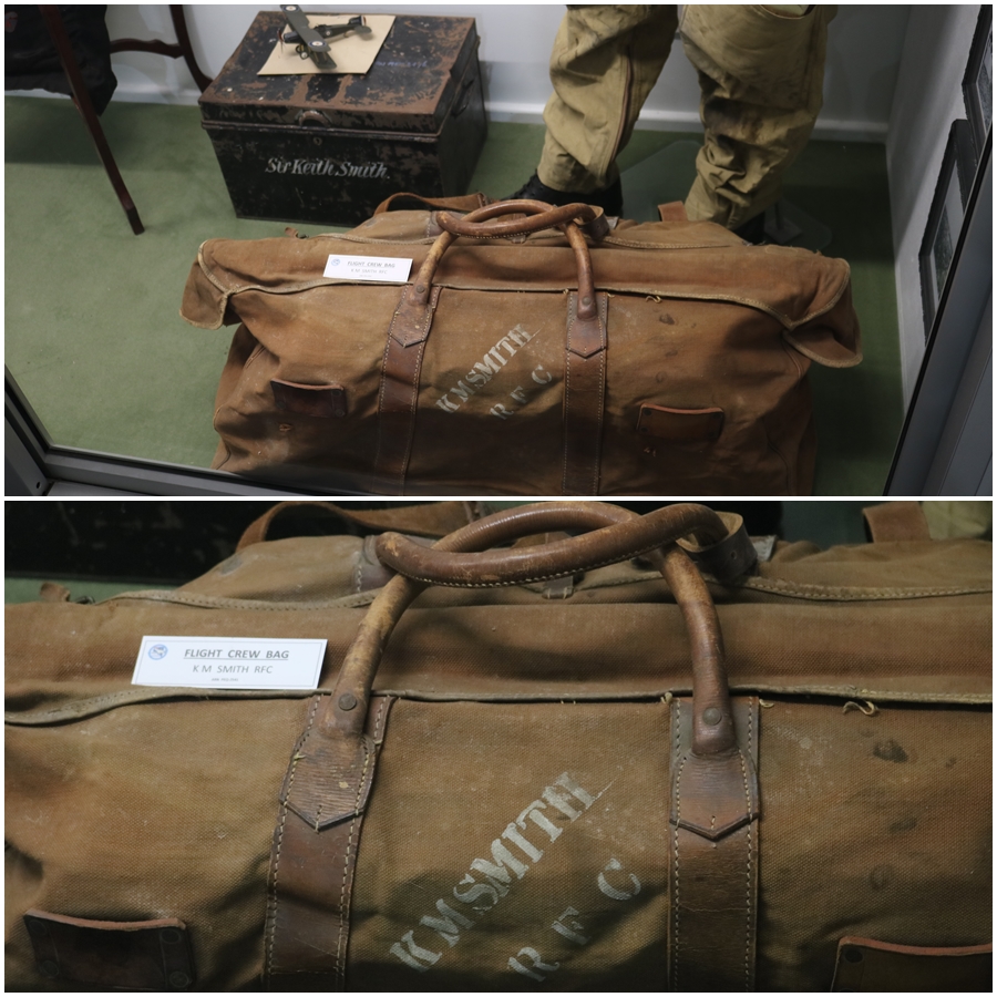 The RFC Flight Crew Bag of Sir Keith Smith at the South Australian Aviation Museum in Port Adelaide (August 2018)