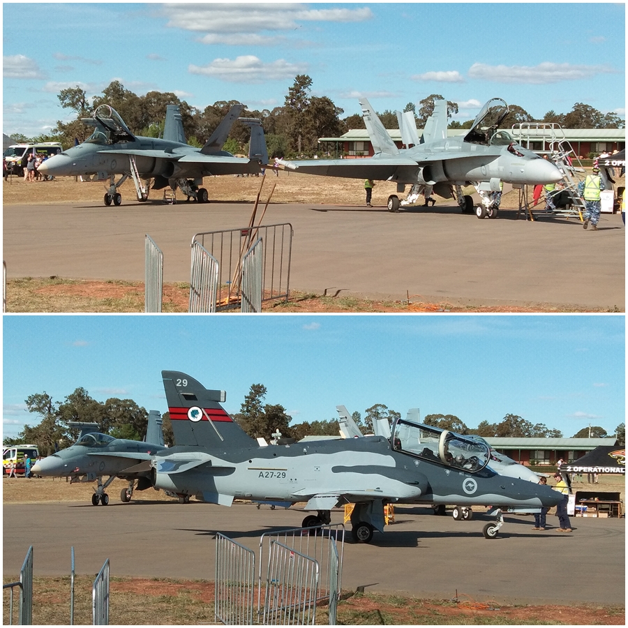 RAAF 2OCU Hornets & No. 76 Squadron Hawk - Warbirds Downunder 2018 (Day One)